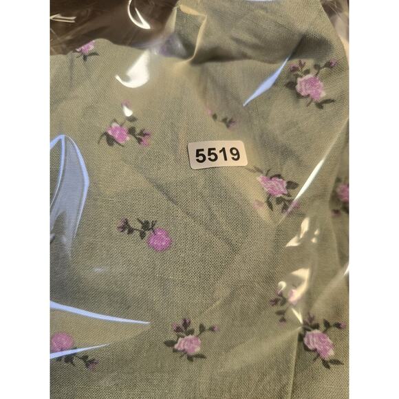 Art Class Cami Dress Girls Size 6/7 Green Linen Floral - Picture 6 of 6